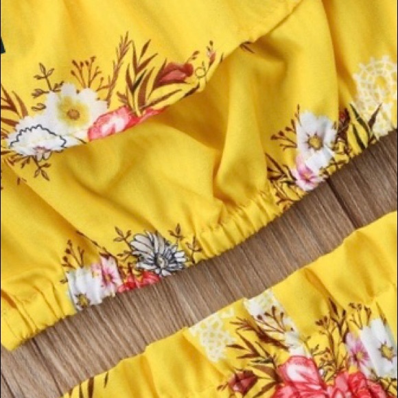 summer Toddler Kids Girls Royal Floral outfit new - Picture 6 of 8